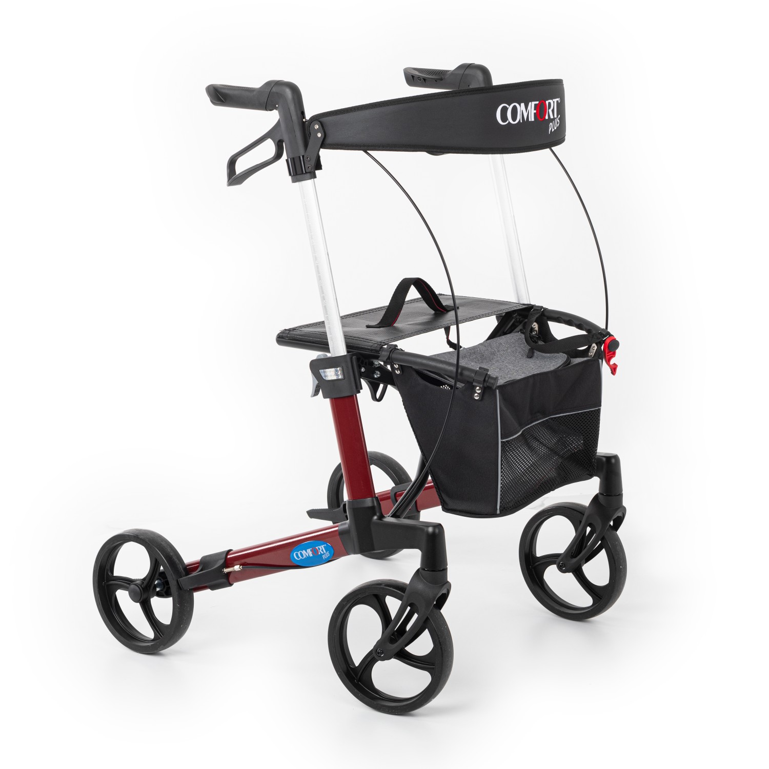 Comfort Plus Spırıt X3 Bordo Alüminyum Lux Rolatör Yürüteç