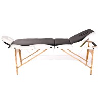 Comfort Plus Ahşap Masaj Masası İthal 305-Siyah Beyaz